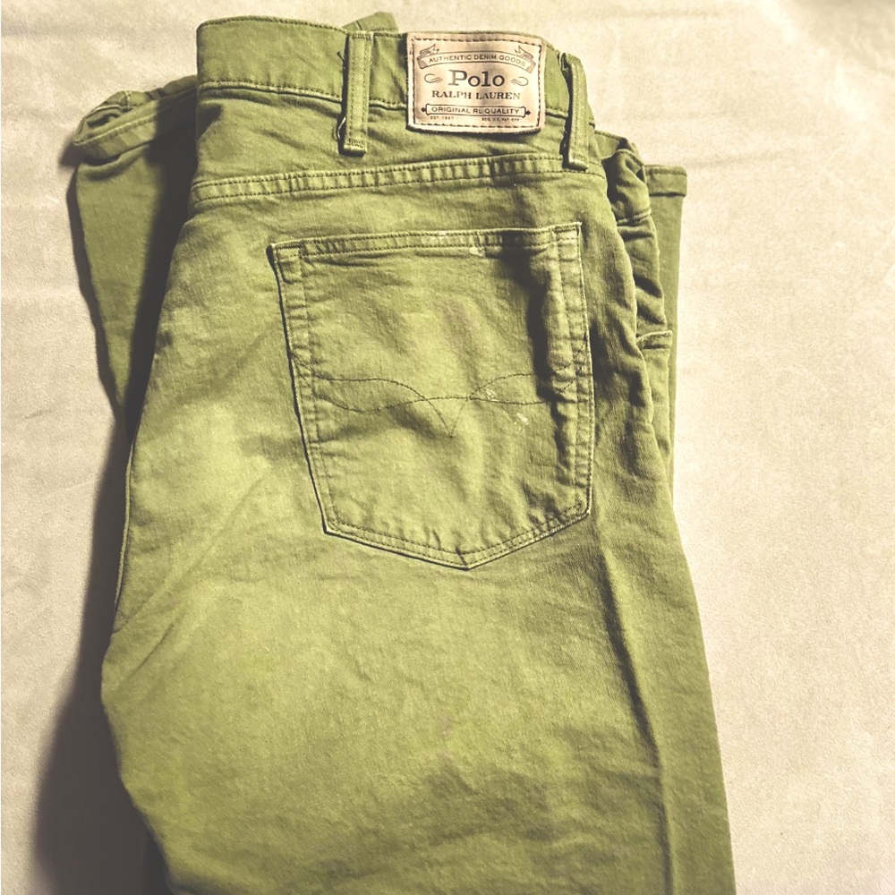 Vintage Polo Ralph Lauren Green Straight Pants 38x30